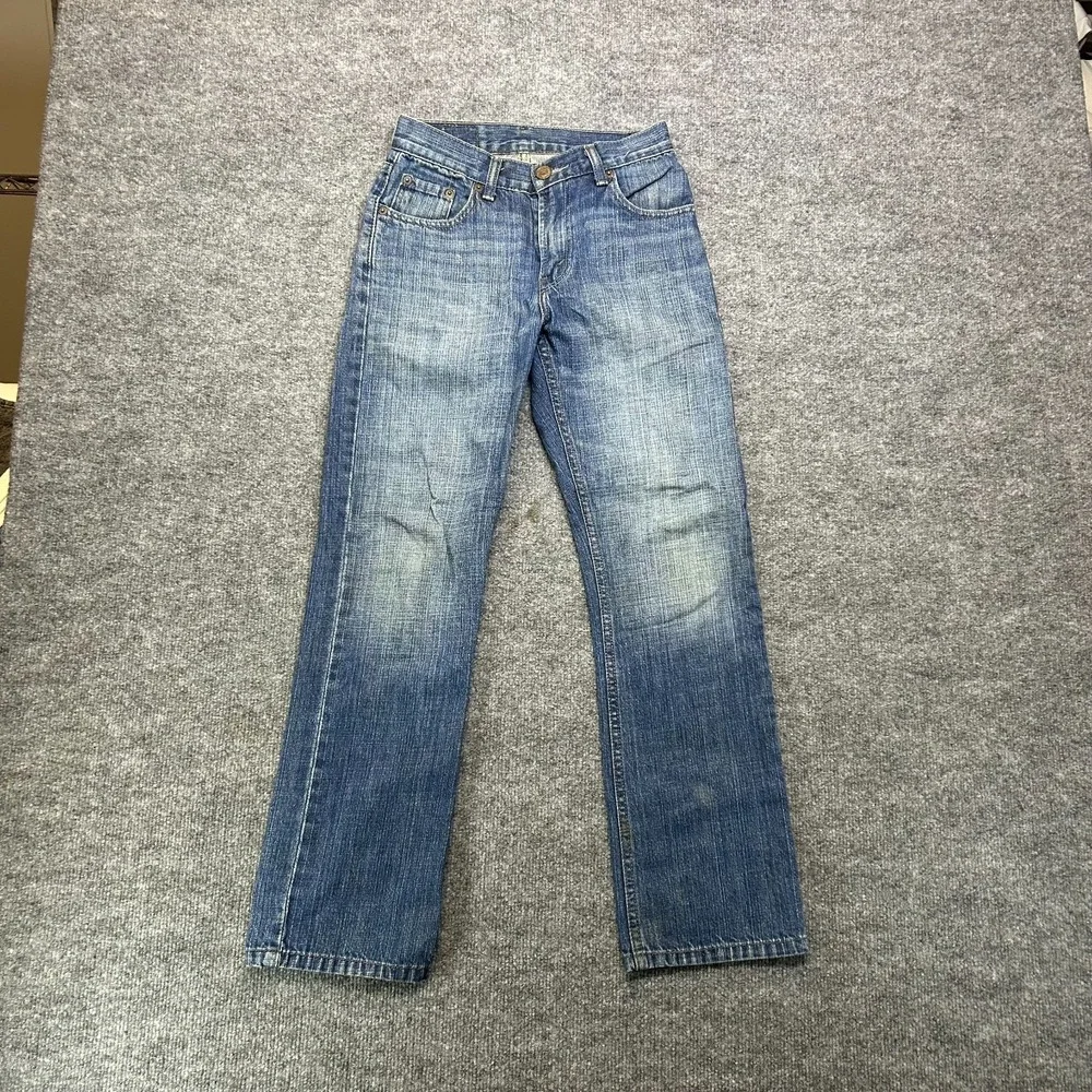 Levi's 514 Jeans Boys 14 Blue Denim Pockets Slim Fit Straight Zip Fly - 25x27.5
